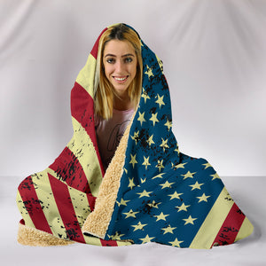 NP American Flag Hooded Blanket