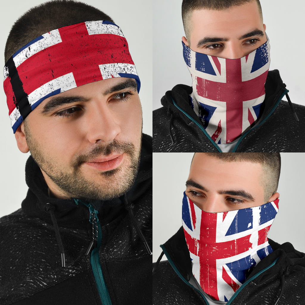 Grunge Union Jacks (Black, White, Grey) - Bandana 3 Pack - view 5