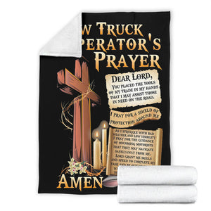Proud Tow Truck Operator's Prayer Blanket