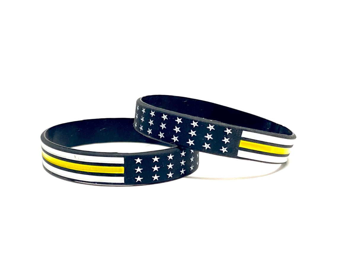 Thin Yellow Line Bracelet Wristbands - view 2