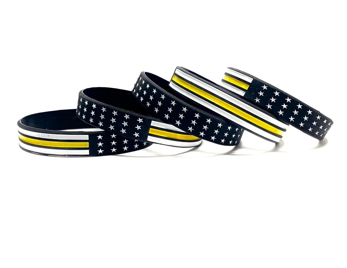 Thin Yellow Line Bracelet Wristbands