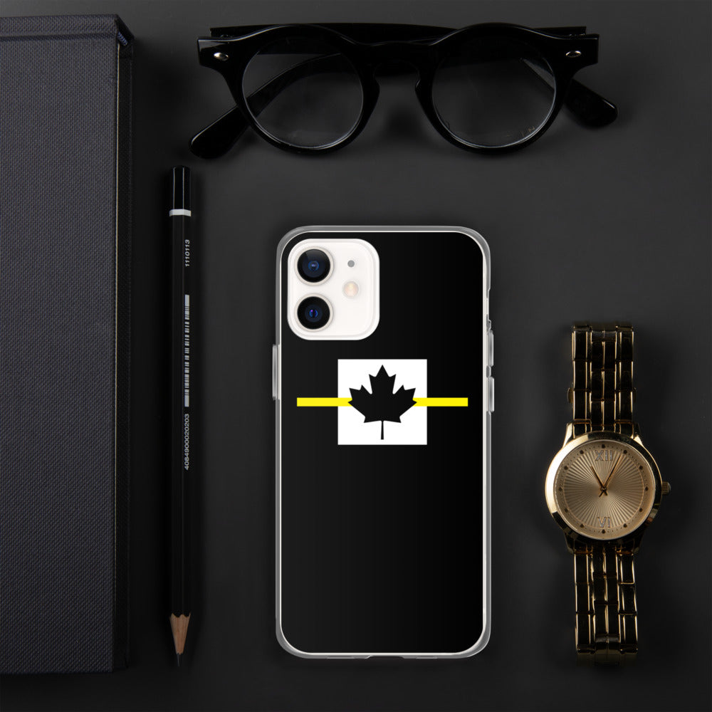 Thin Yellow Line Canadian iPhone Case