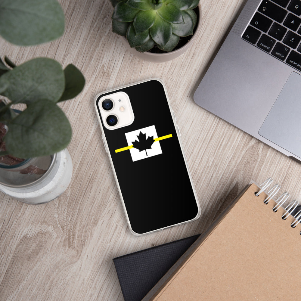 Thin Yellow Line Canadian iPhone Case