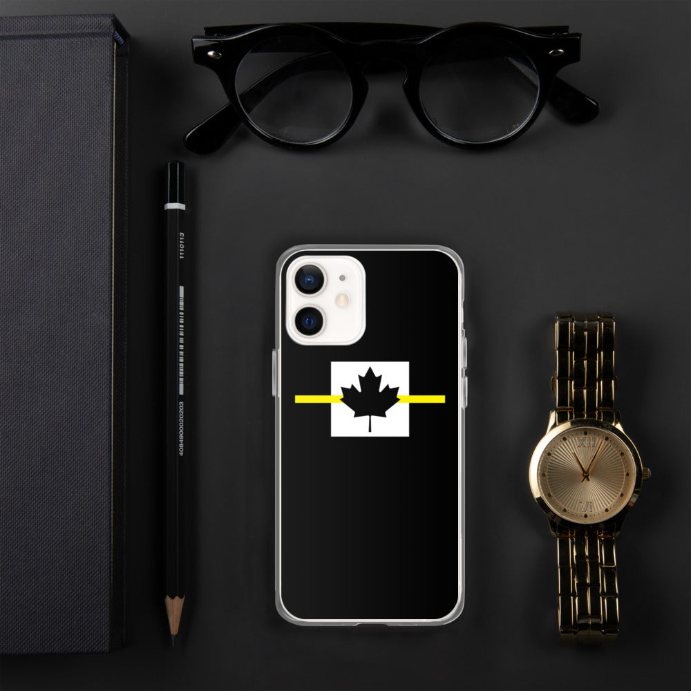 Thin Yellow Line Canadian iPhone Case