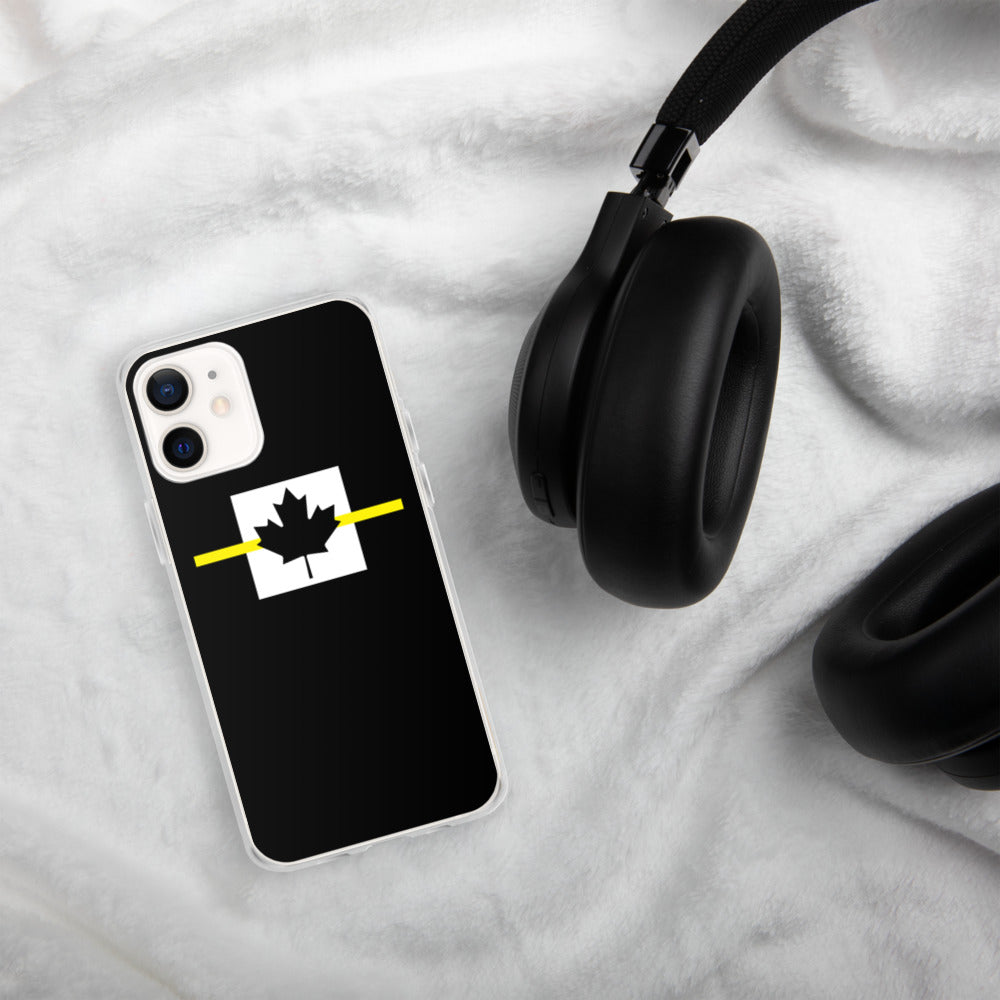 Thin Yellow Line Canadian iPhone Case