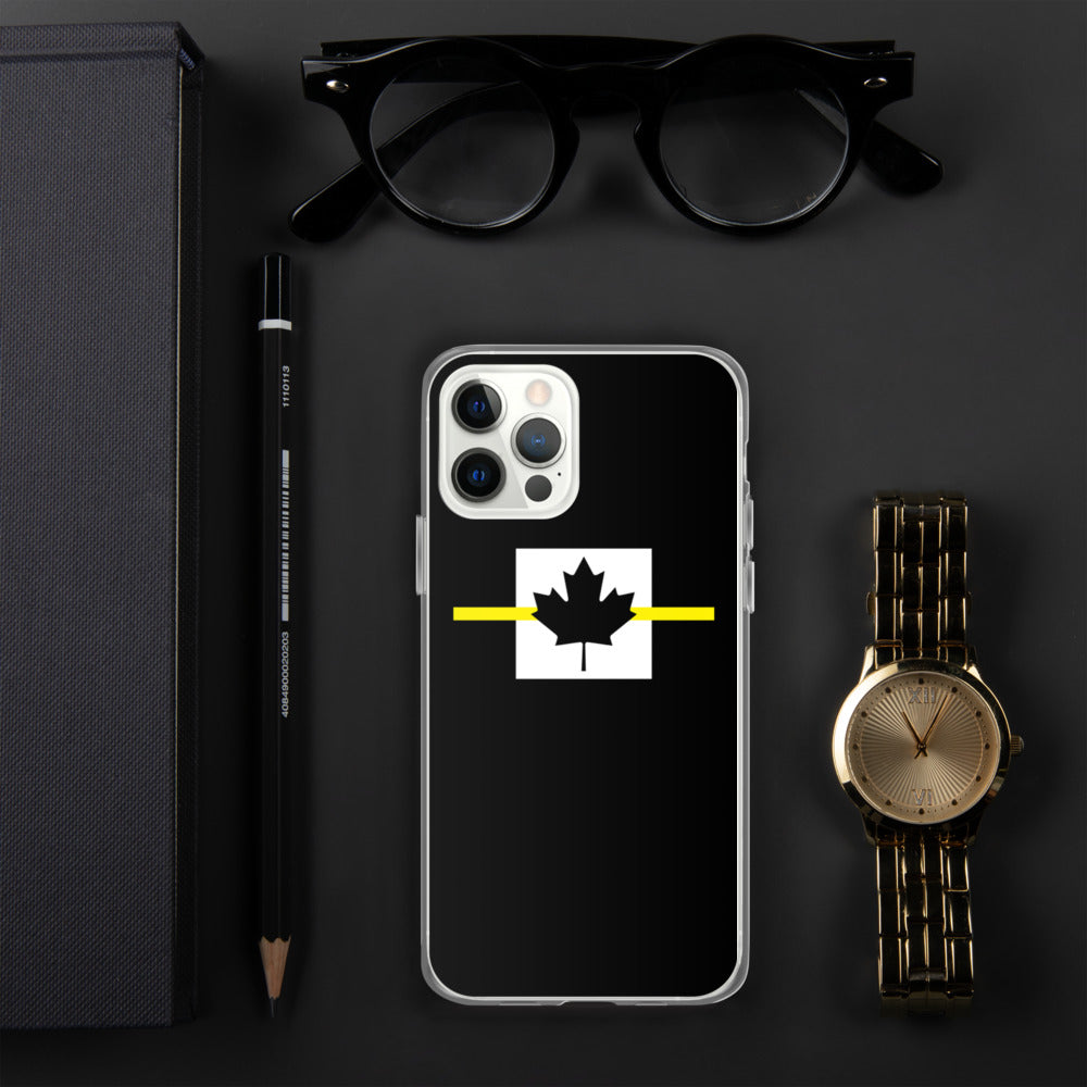Thin Yellow Line Canadian iPhone Case