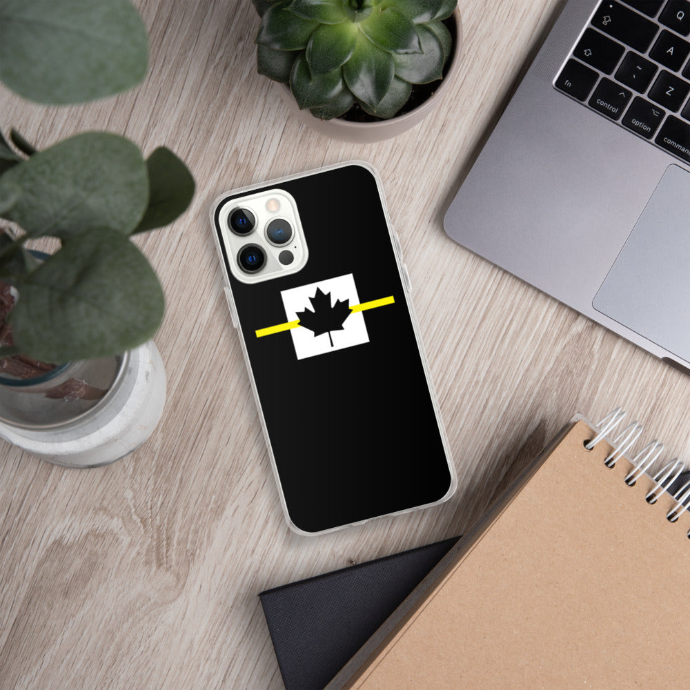 Thin Yellow Line Canadian iPhone Case