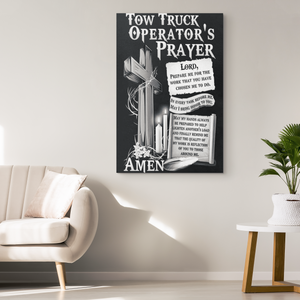 Tow Truck Operator's Prayer Canvas