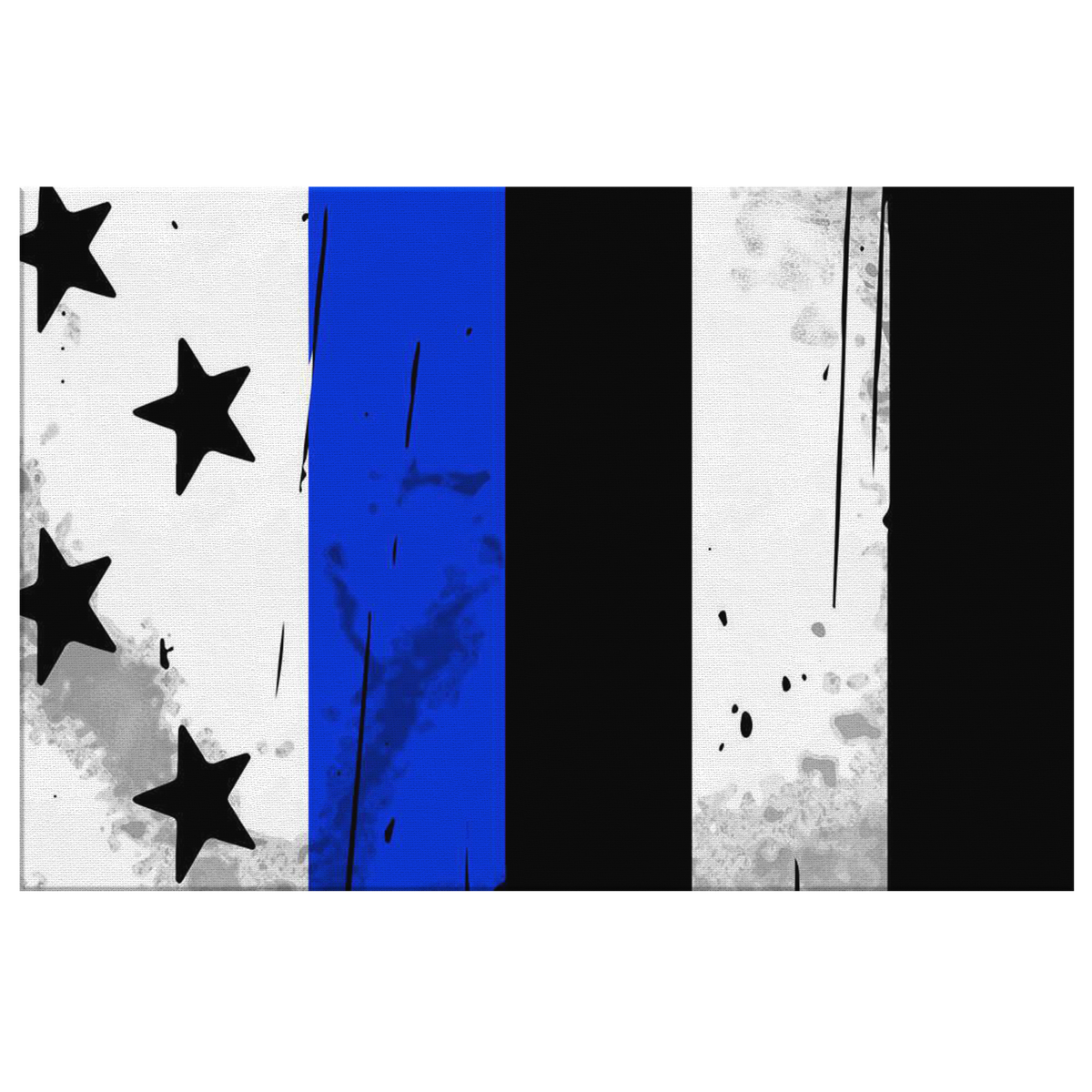 Thin Blue Line Canvas Wall Art - view 2