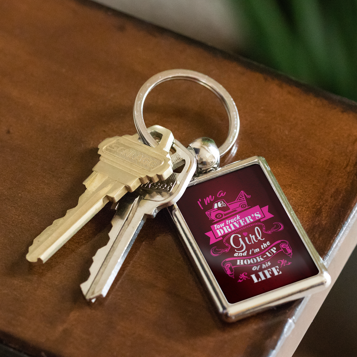 Proud Tow Truck Driver's Girl Keychain