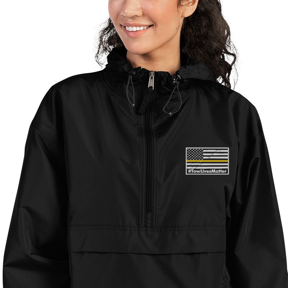 #Towlivesmatter Embroidered Champion Packable Jacket - view 4
