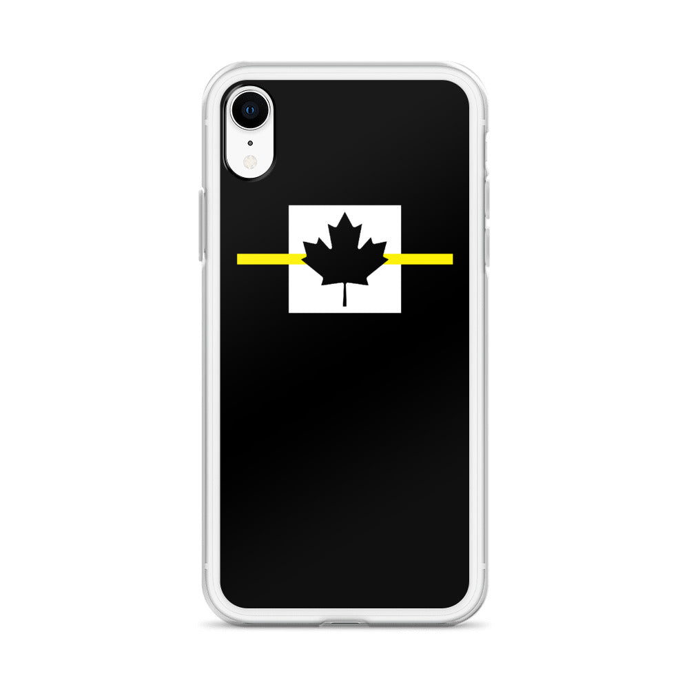 Thin Yellow Line Canadian iPhone Case