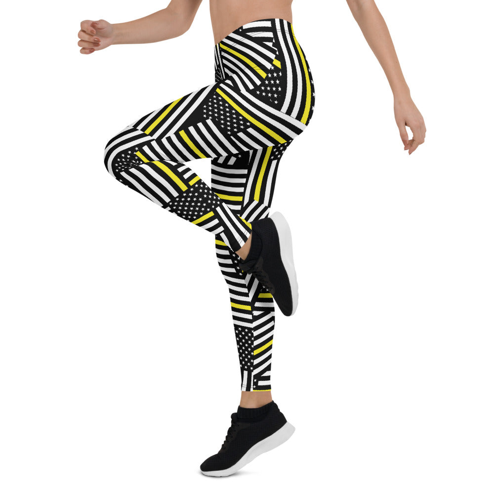 Thin Yellow Line All-Over Print Plus Size Leggings - Towlivesmatter