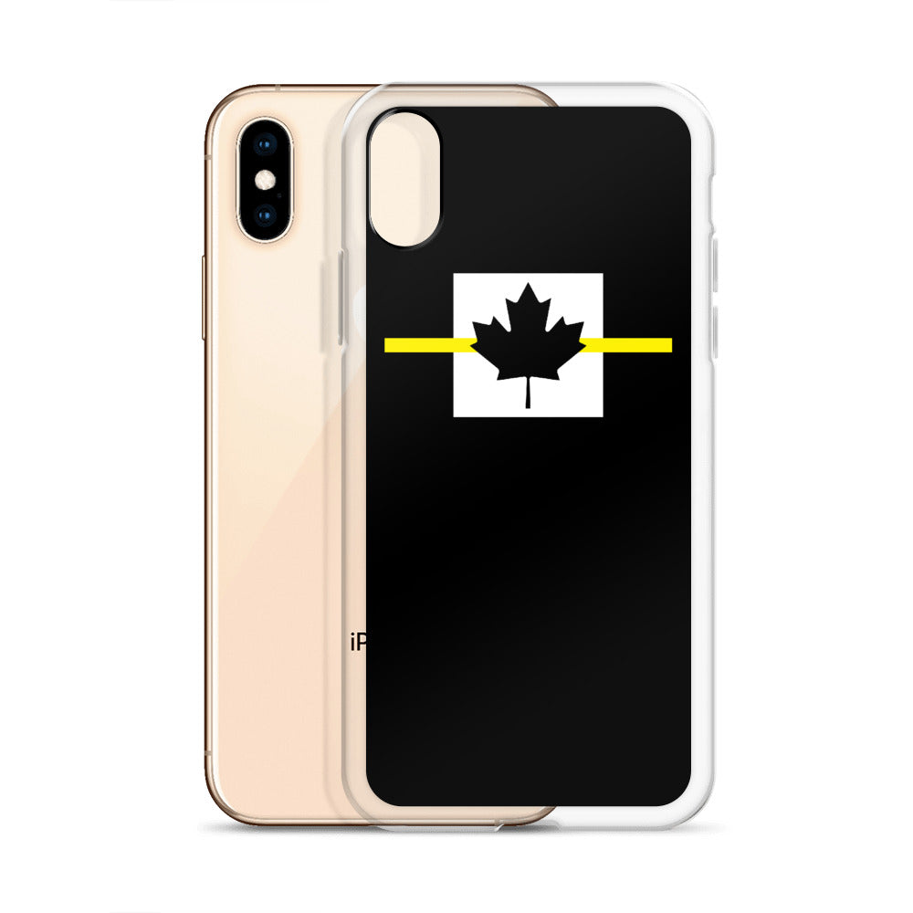 Thin Yellow Line Canadian iPhone Case