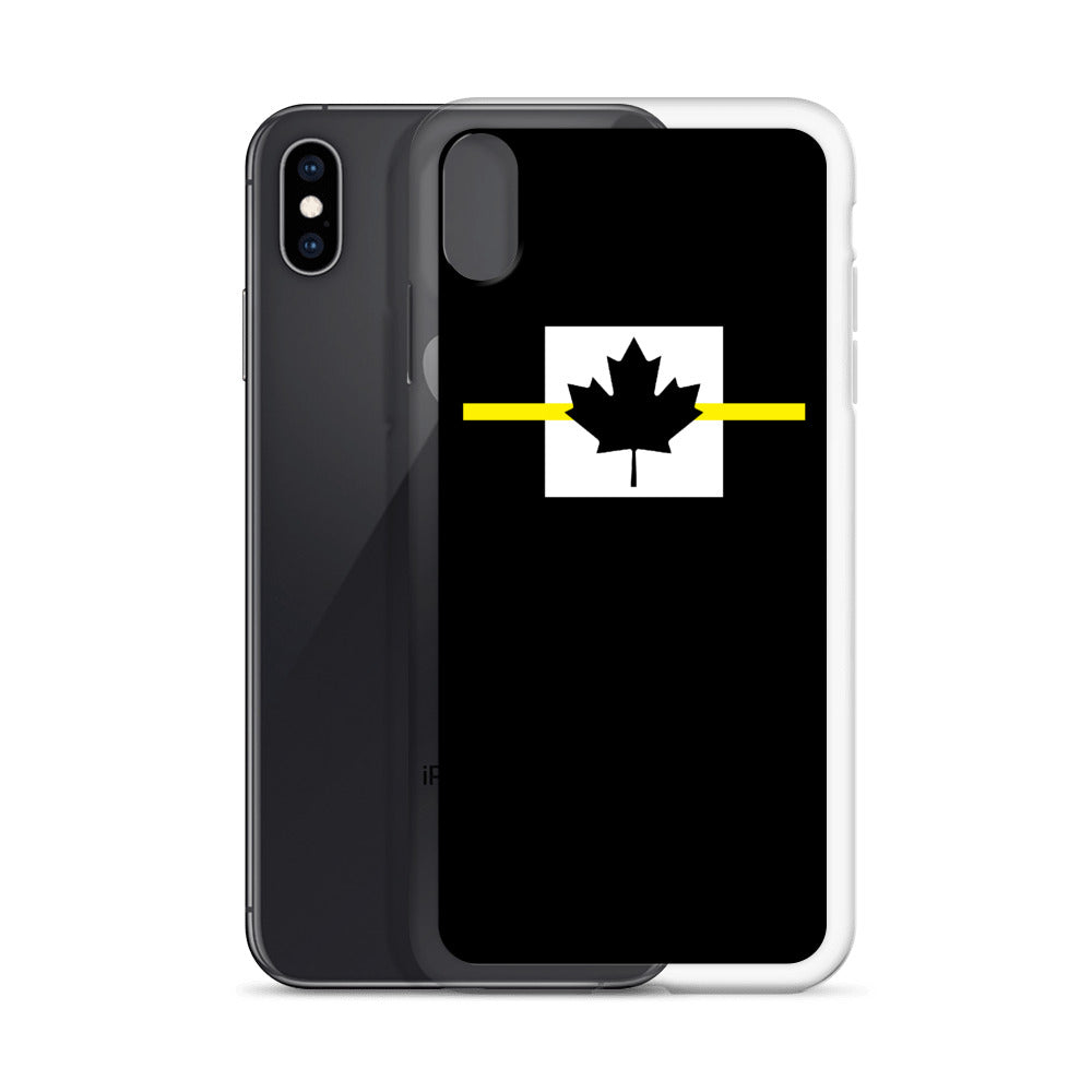Thin Yellow Line Canadian iPhone Case