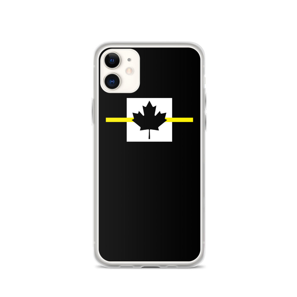 Thin Yellow Line Canadian iPhone Case - view 2