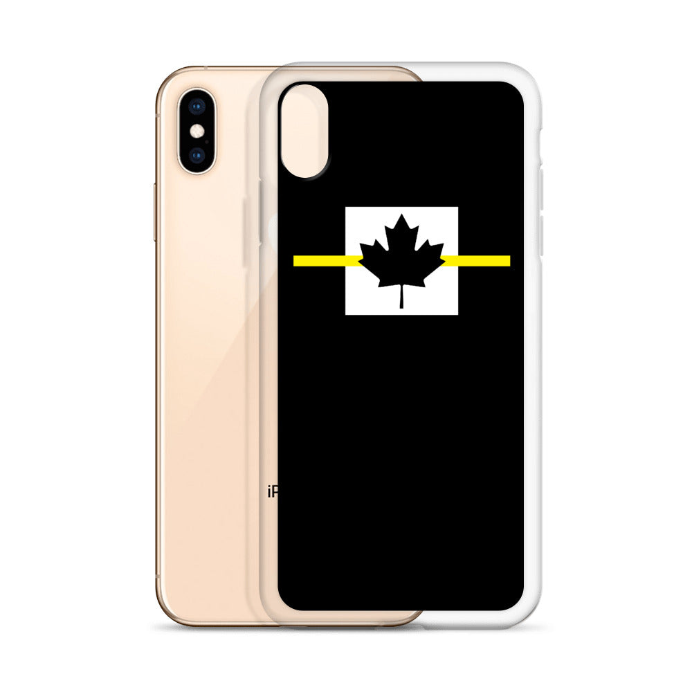 Thin Yellow Line Canadian iPhone Case