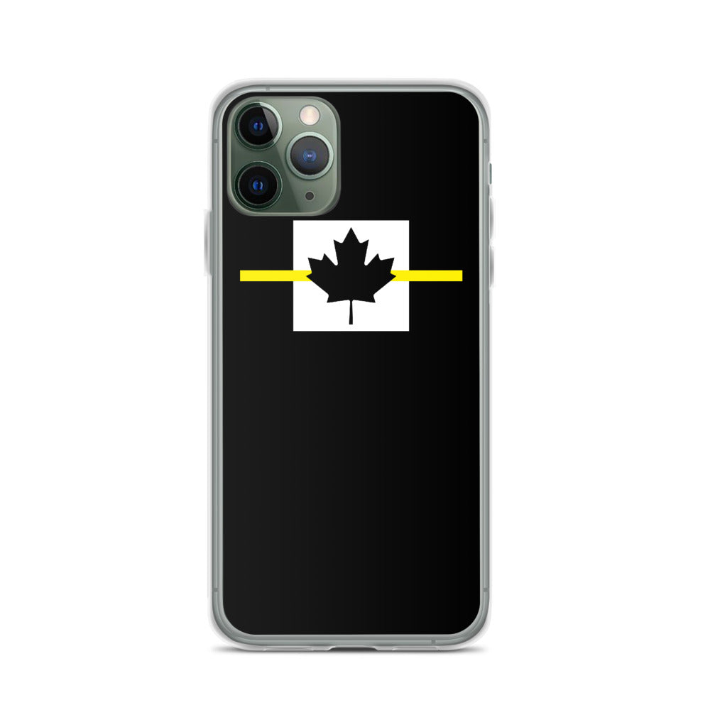 Thin Yellow Line Canadian iPhone Case