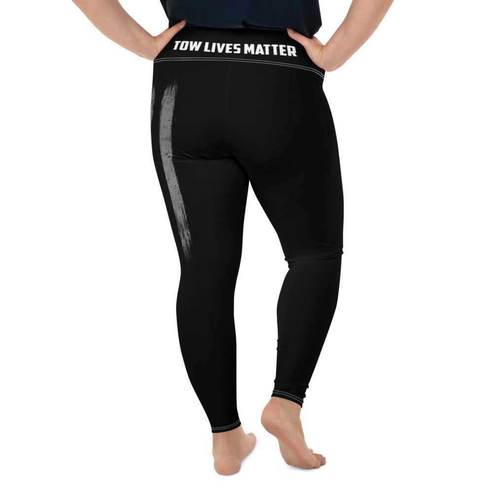 Thin Yellow Line All-Over Print Plus Size Leggings - view 2