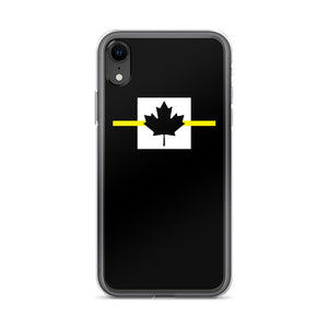 Thin Yellow Line Canadian iPhone Case