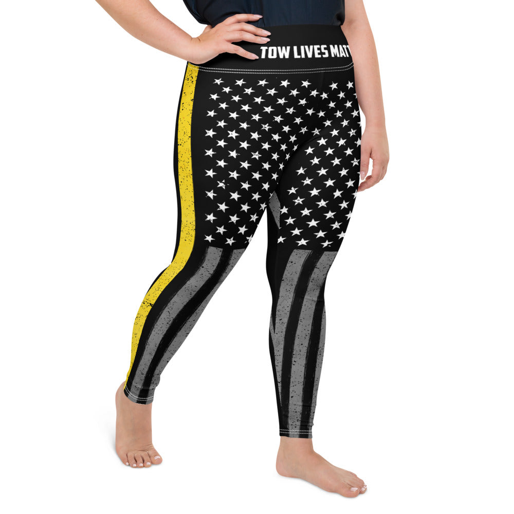 Thin Yellow Line Plus Size Leggings - view 4