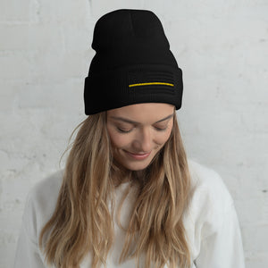 Thin Yellow Line Cuffed Beanie