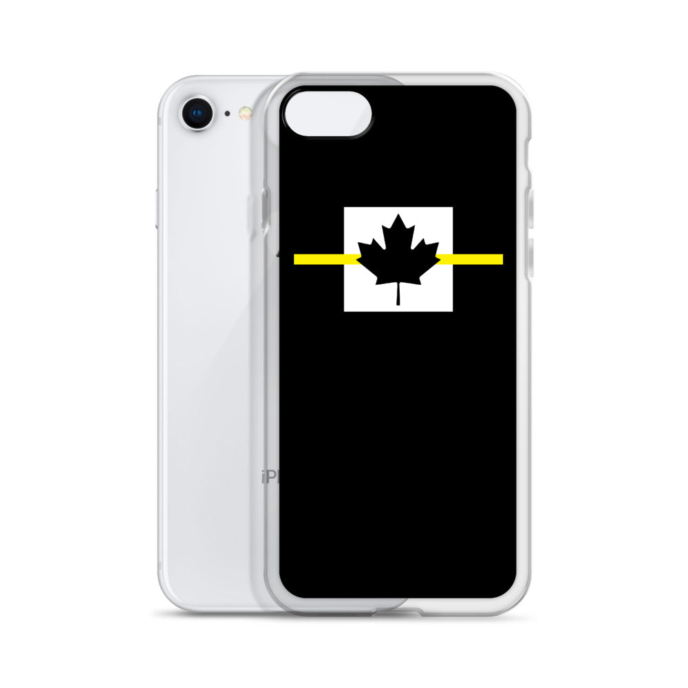 Thin Yellow Line Canadian iPhone Case