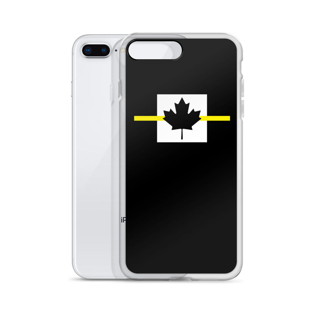Thin Yellow Line Canadian iPhone Case