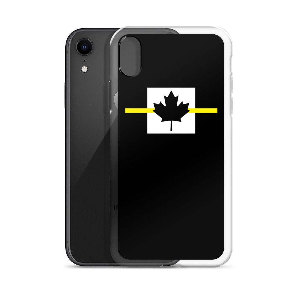 Thin Yellow Line Canadian iPhone Case