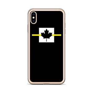 Thin Yellow Line Canadian iPhone Case