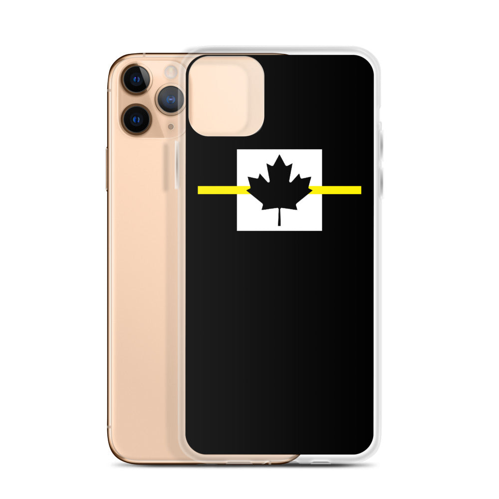 Thin Yellow Line Canadian iPhone Case