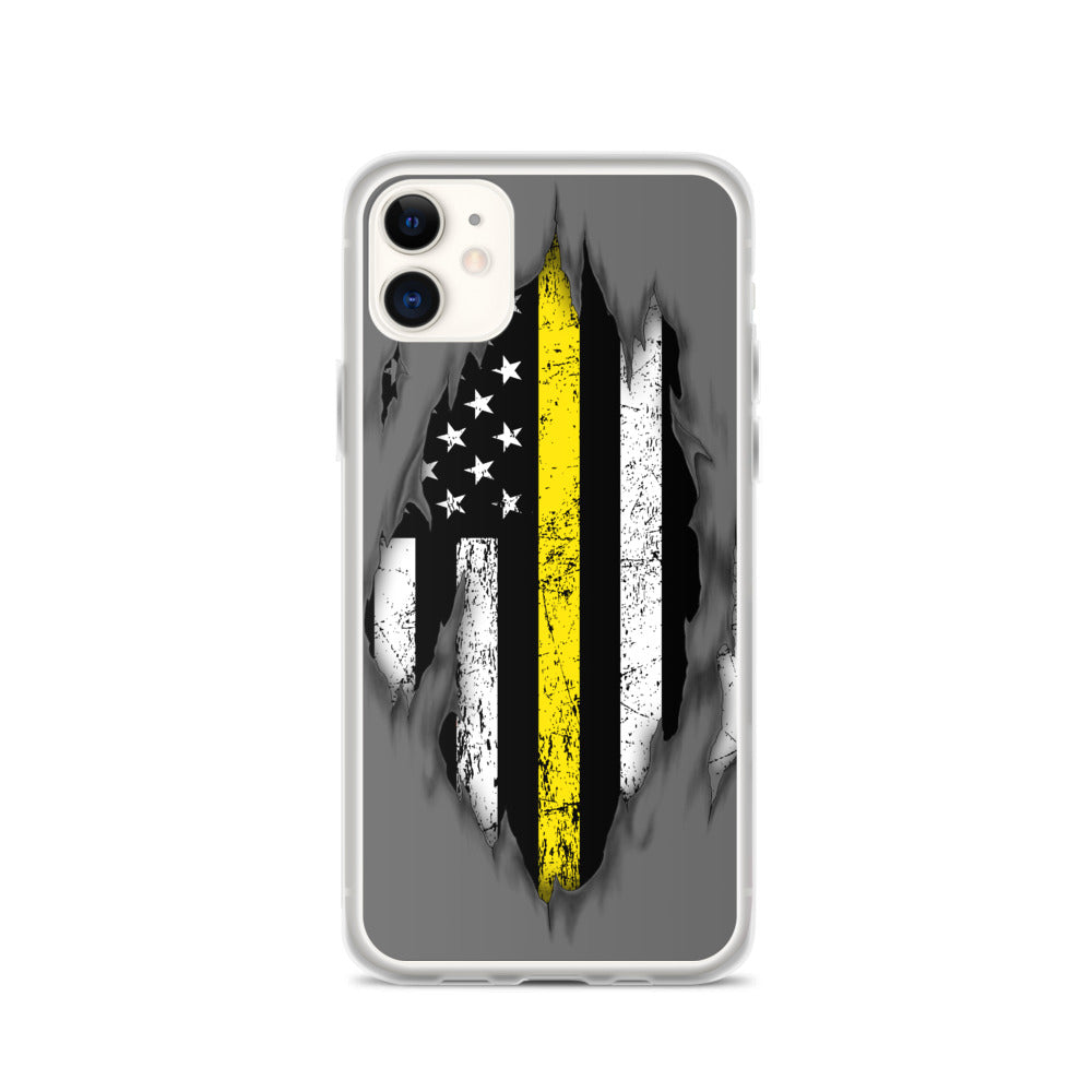 Thin Yellow Line iPhone Case - view 2