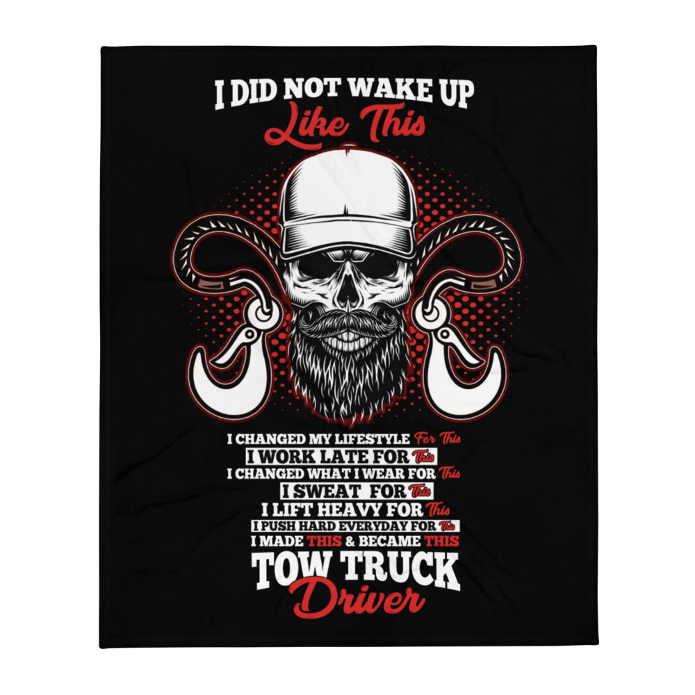 Proud Tow Truck Driver Blanket - Black Version - view 2