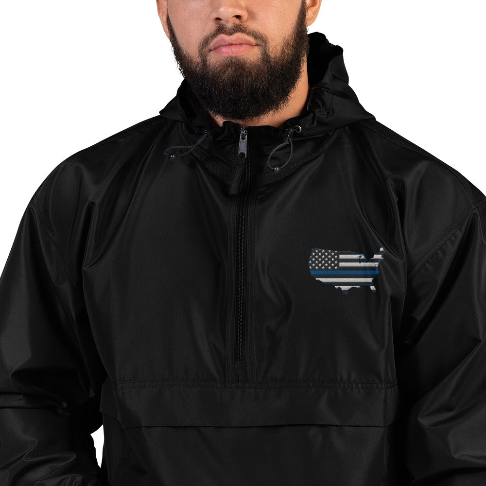 Thin Blue Line Embroidered Jacket
