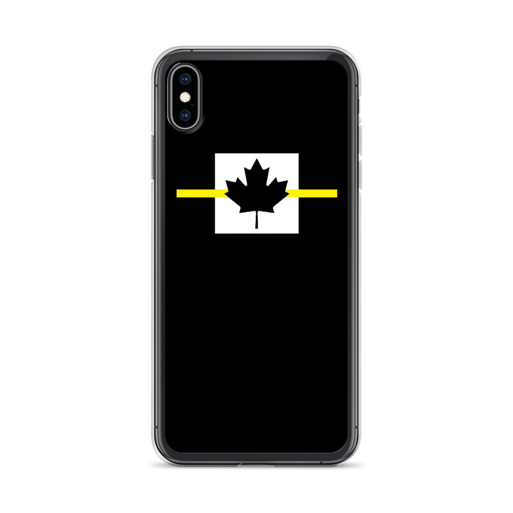 Thin Yellow Line Canadian iPhone Case