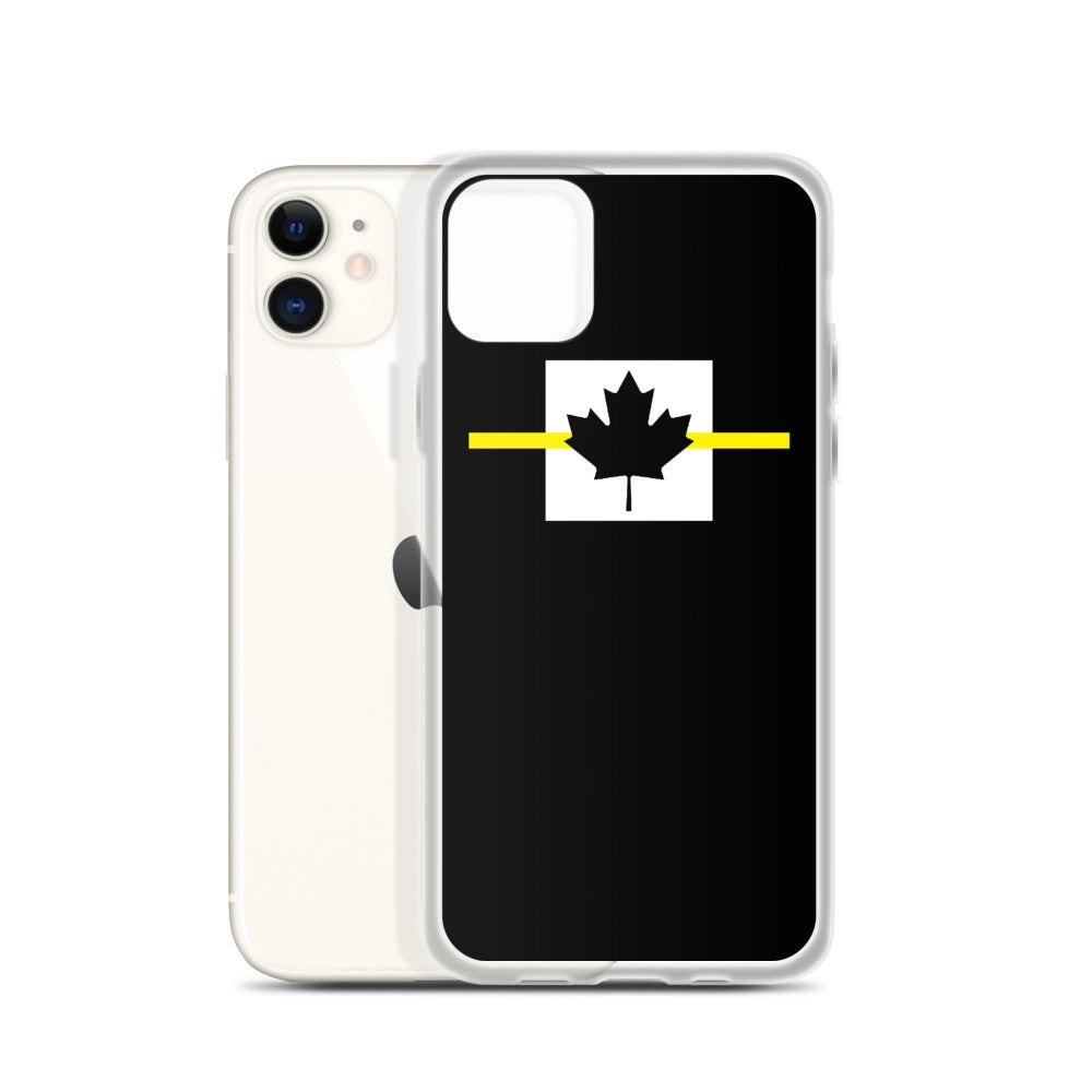Thin Yellow Line Canadian iPhone Case