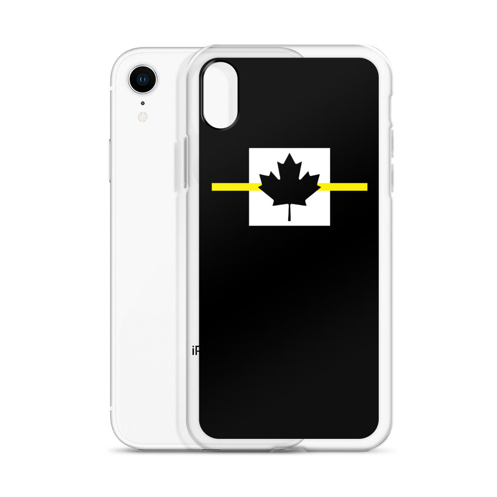 Thin Yellow Line Canadian iPhone Case