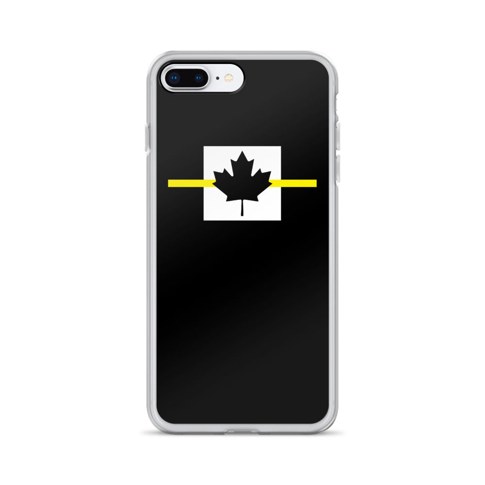 Thin Yellow Line Canadian iPhone Case