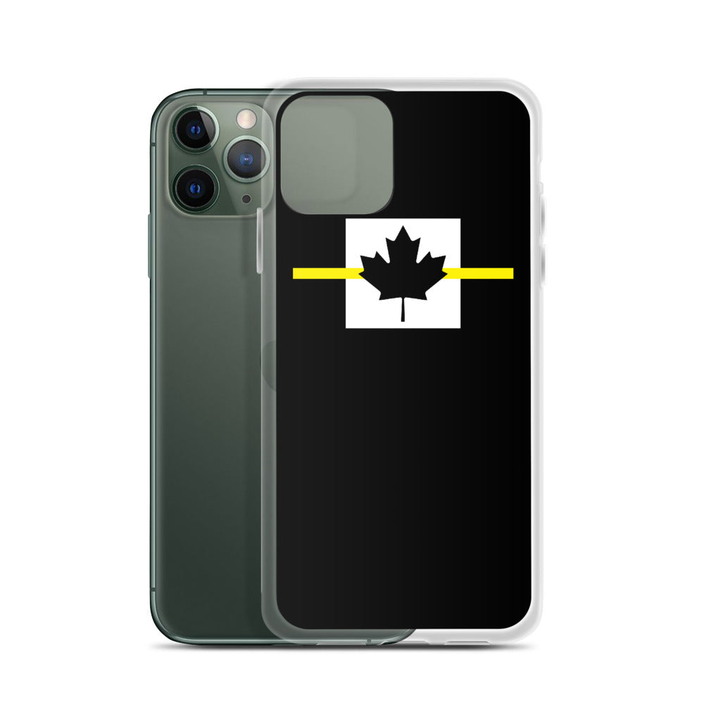 Thin Yellow Line Canadian iPhone Case - view 4