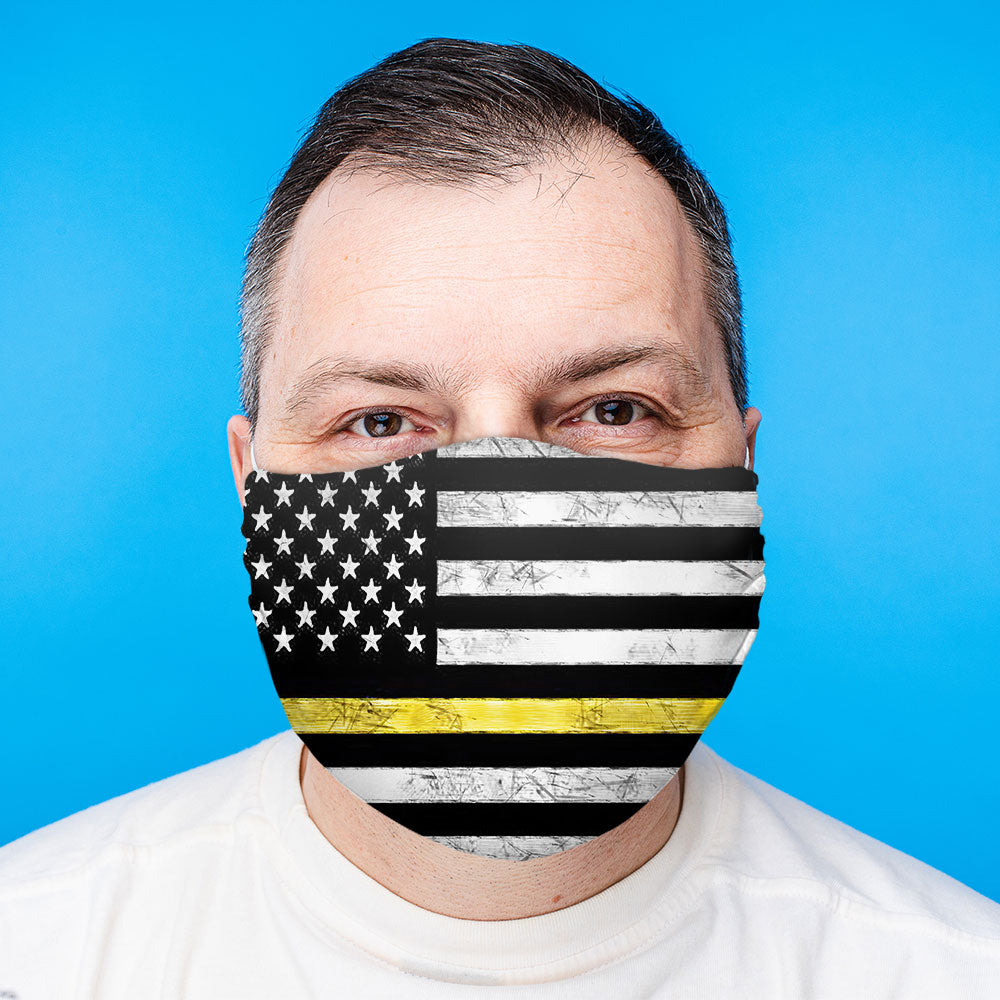 Thin Yellow Line Face Mask (Unisex)