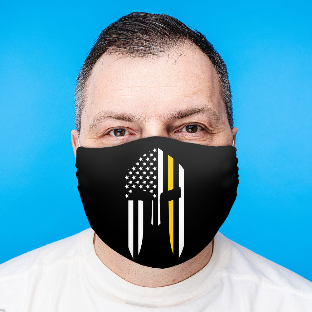 Thin Yellow Line Face Mask (Unisex)