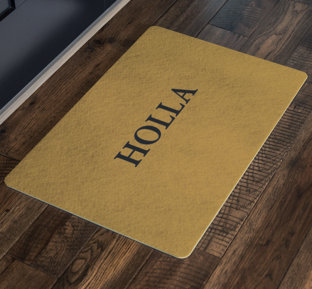 Holla Doormat (Hand Stenciled) - view 2