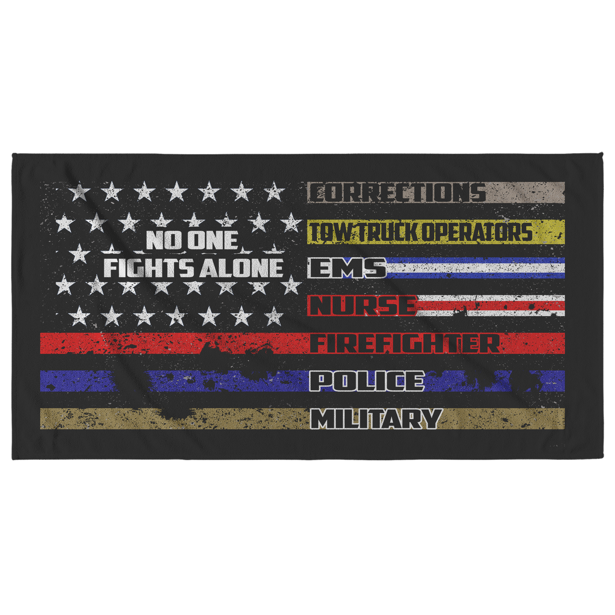 No One Fights Alone Beach Towel