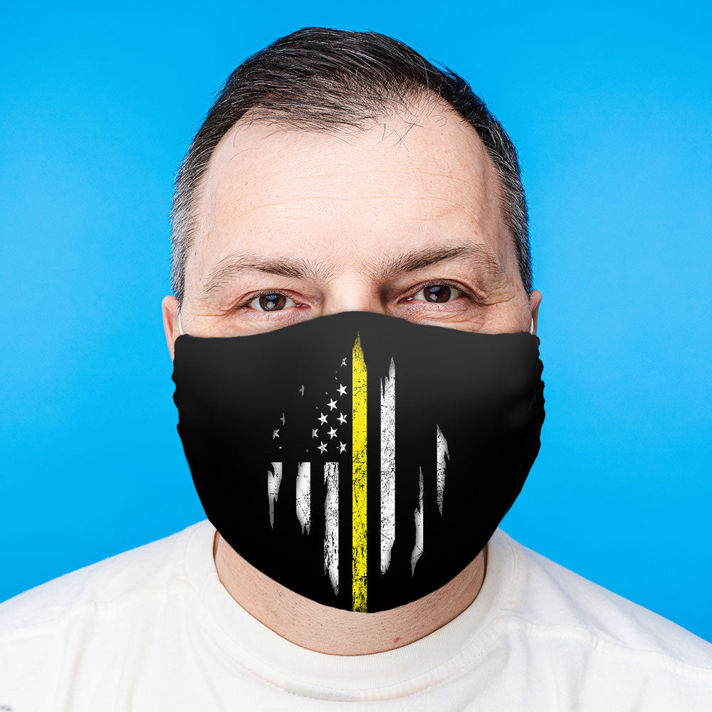 Thin Yellow Line Face Mask (Unisex)