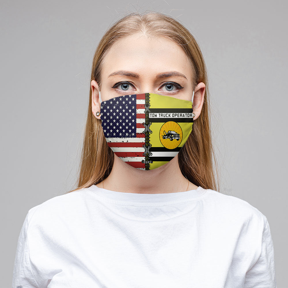 Proud Tow Truck Operator Face Mask (Unisex) - view 2