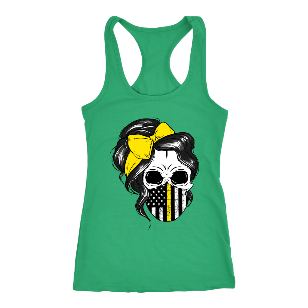Skull with Messy Bun and Dispatch Mask Shirt - view 2