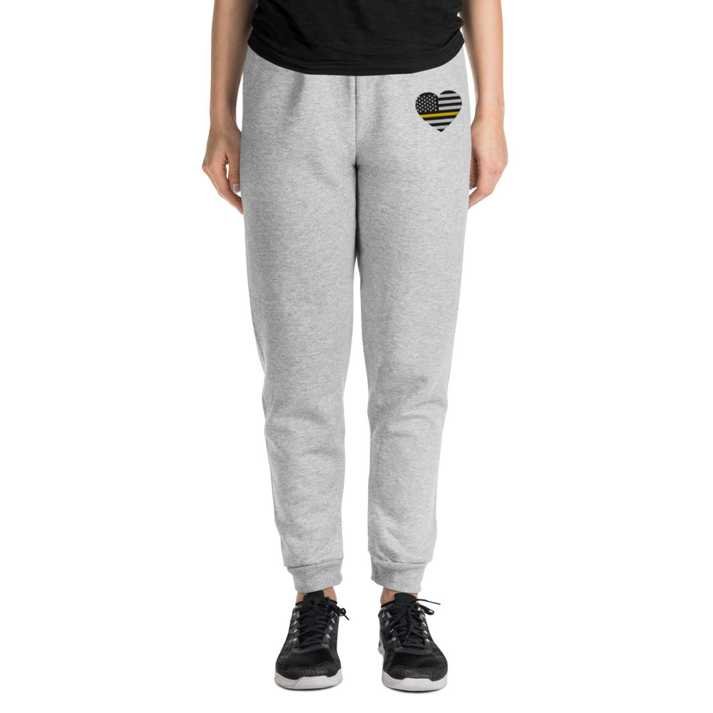 Thin Yellow Line Heart Unisex Joggers