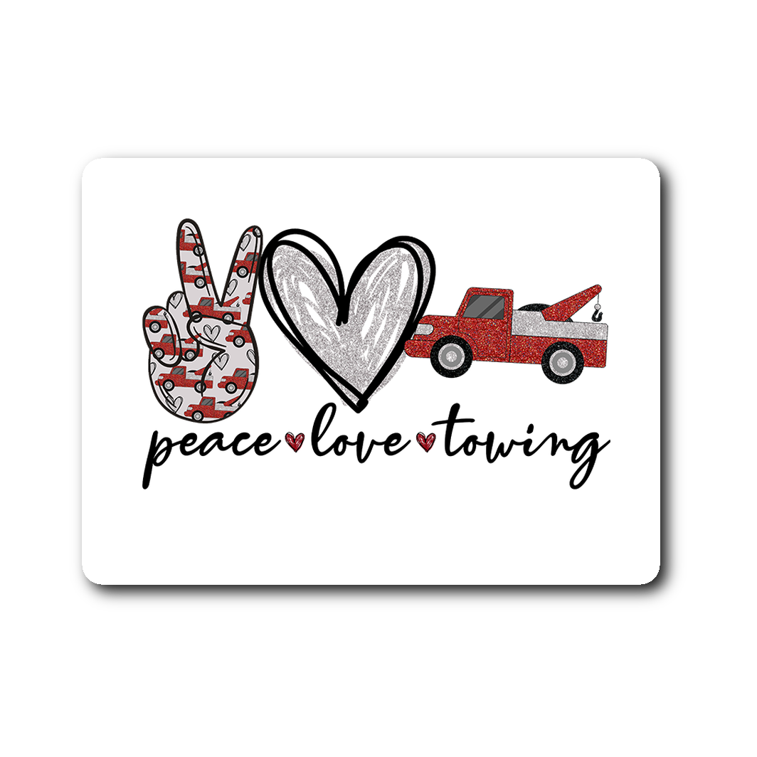Peace.Love.Towing Sticker
