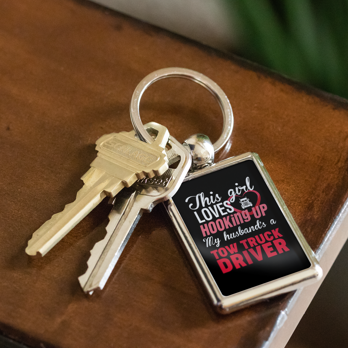 Proud Tow Operator's Girl Keychain