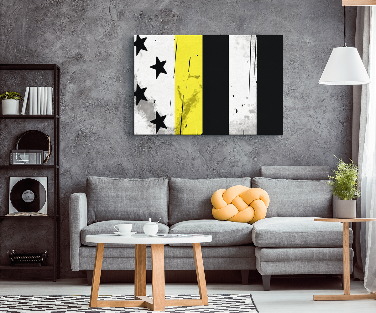 Thin Yellow Line Canvas